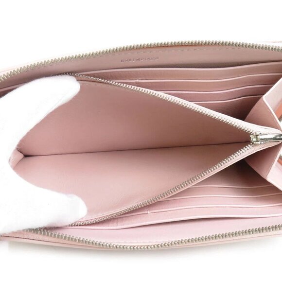 Auth BALENCIAGA Zip Around Long Wallet Light Pink Leather - Picture 6 of 8